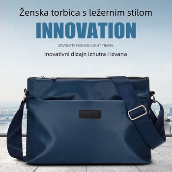 Muška torba preko ramena, unisex stil, vodootporan PU materijal, oksfordska podstava, kompatibilan s 12-inčnim prijenosnim računalom, za slobodno vrijeme