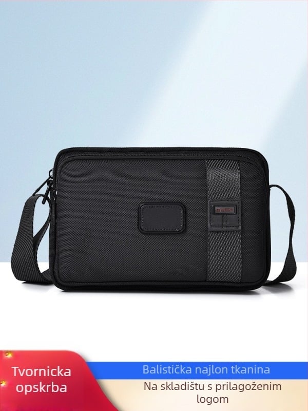 Muška crossbody torba, vrhunska Oxford tkanina, velika kapaciteta, višestruka poslovna torba, podstava od poliestera, uzorak 1680 ballistic nylon, vodootporna