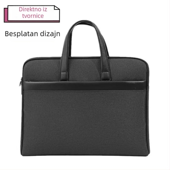 Muška poslovna torba Haoxuan Stationery, platno, zatvarač, 2 odjeljka, Oxford platno