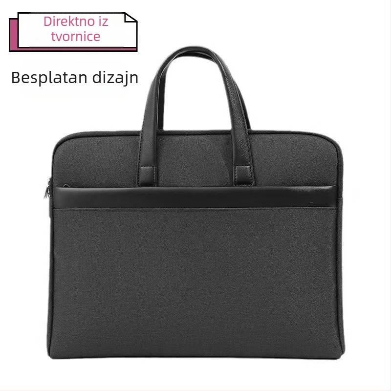 Muška poslovna torba Haoxuan Stationery, platno, zatvarač, 2 odjeljka, Oxford platno