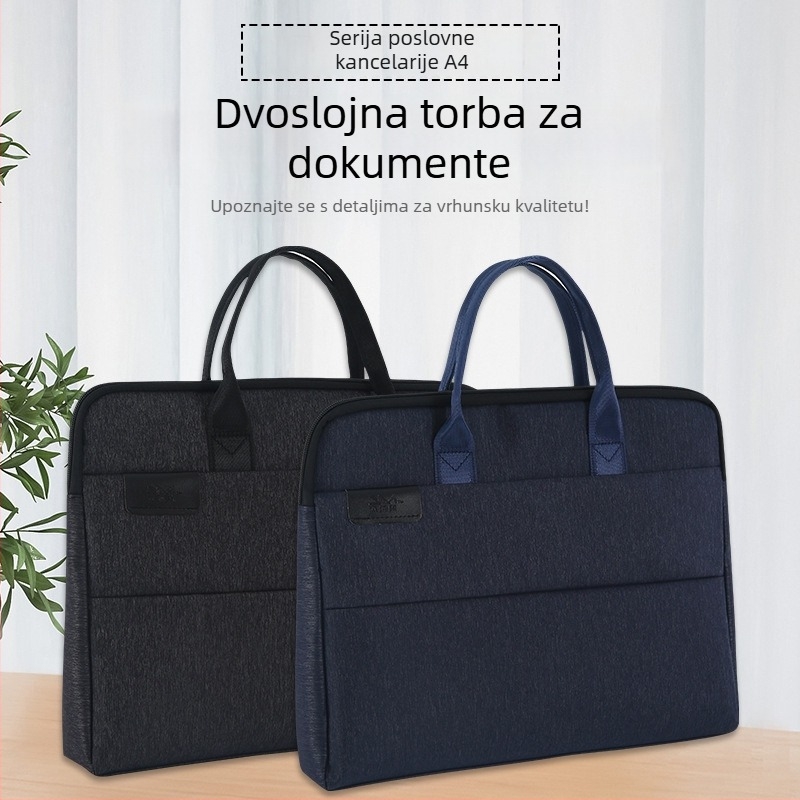Jenami muška torba za dokumente od Oxford platna, zatvaranje na zip, trodimenzionalni dizajn