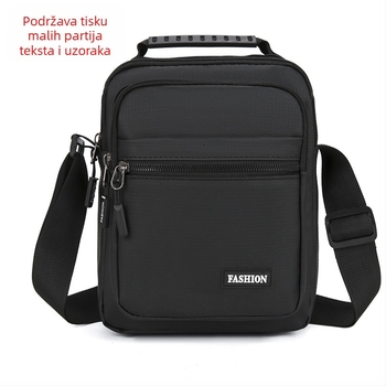 Muška torba preko ramena, poslovnog elitnog stila, od membranske oksford tkanine, vodootporna, može primiti 8-inčni laptop, idealna za službena putovanja.