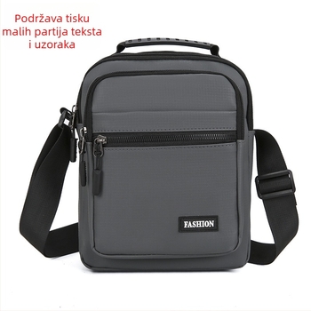 Muška torba preko ramena, poslovnog elitnog stila, od membranske oksford tkanine, vodootporna, može primiti 8-inčni laptop, idealna za službena putovanja.