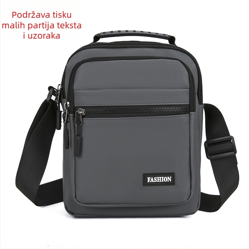 Muška torba preko ramena, poslovnog elitnog stila, od membranske oksford tkanine, vodootporna, može primiti 8-inčni laptop, idealna za službena putovanja.