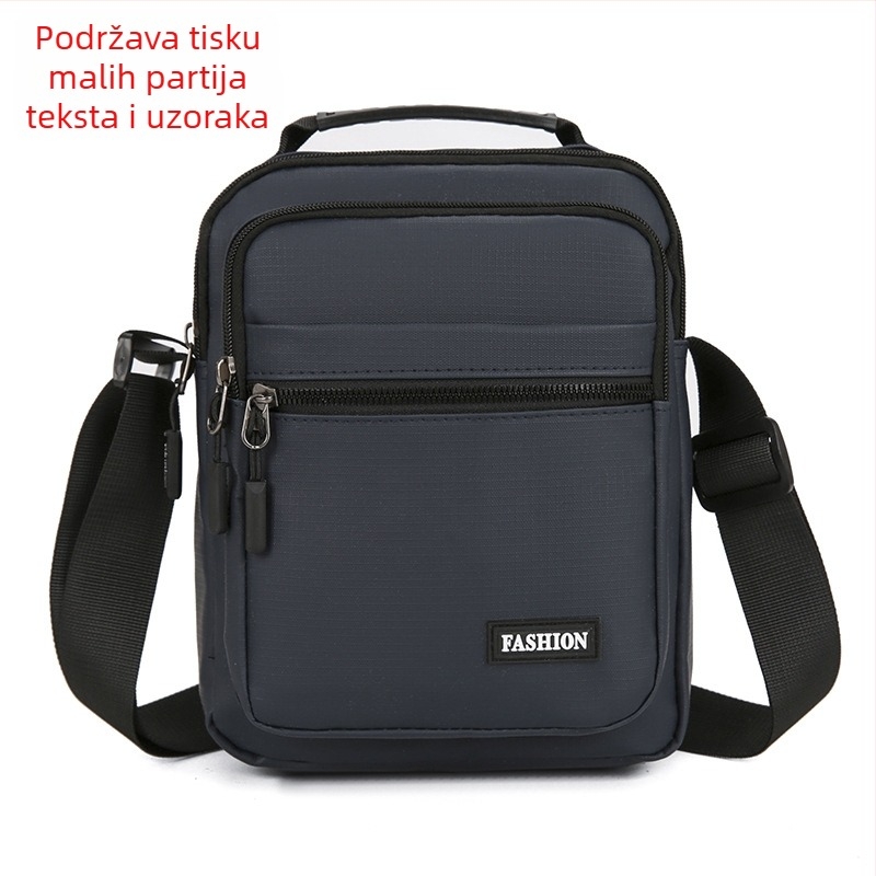 Muška torba preko ramena, poslovnog elitnog stila, od membranske oksford tkanine, vodootporna, može primiti 8-inčni laptop, idealna za službena putovanja.