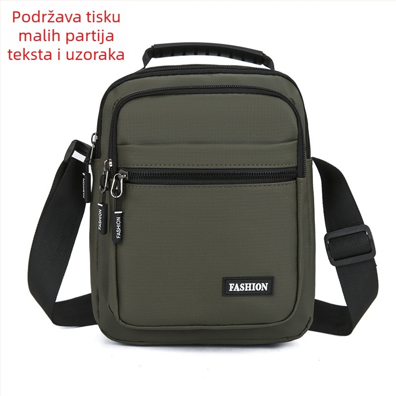 Muška torba preko ramena, poslovnog elitnog stila, od membranske oksford tkanine, vodootporna, može primiti 8-inčni laptop, idealna za službena putovanja.