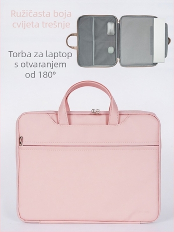 Unisex torba za laptop s potpunim otvaranjem, za 13-inčni laptop, urbani minimalistički stil, siva, PVC s podstavom od umjetne kože