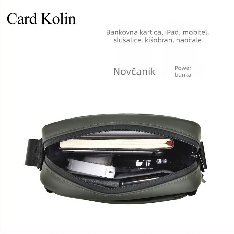 Muška crossbody torba preko ramena – gradska jednostavnost (Najlon; podstava: poliester; vodootporna; ultra lagana)