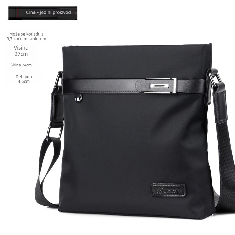 Muška torba preko ramena za poslovno putovanje – Oxford tkanina, vodootporna, stane laptop, Model 6019