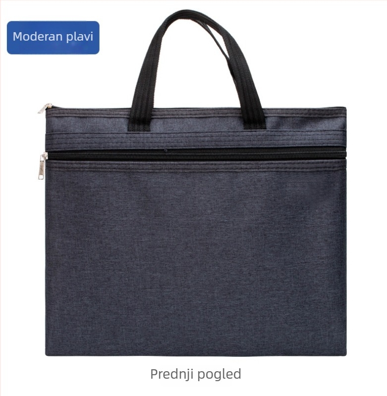 Torba za dokumente od Oxford tkanine sa zatvaračem – prijenosna poslovna torba, debljina 0,05, težina 0,3 kg