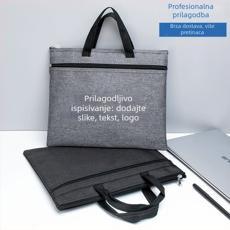 Torba za dokumente od Oxford tkanine sa zatvaračem – prijenosna poslovna torba, debljina 0,05, težina 0,3 kg