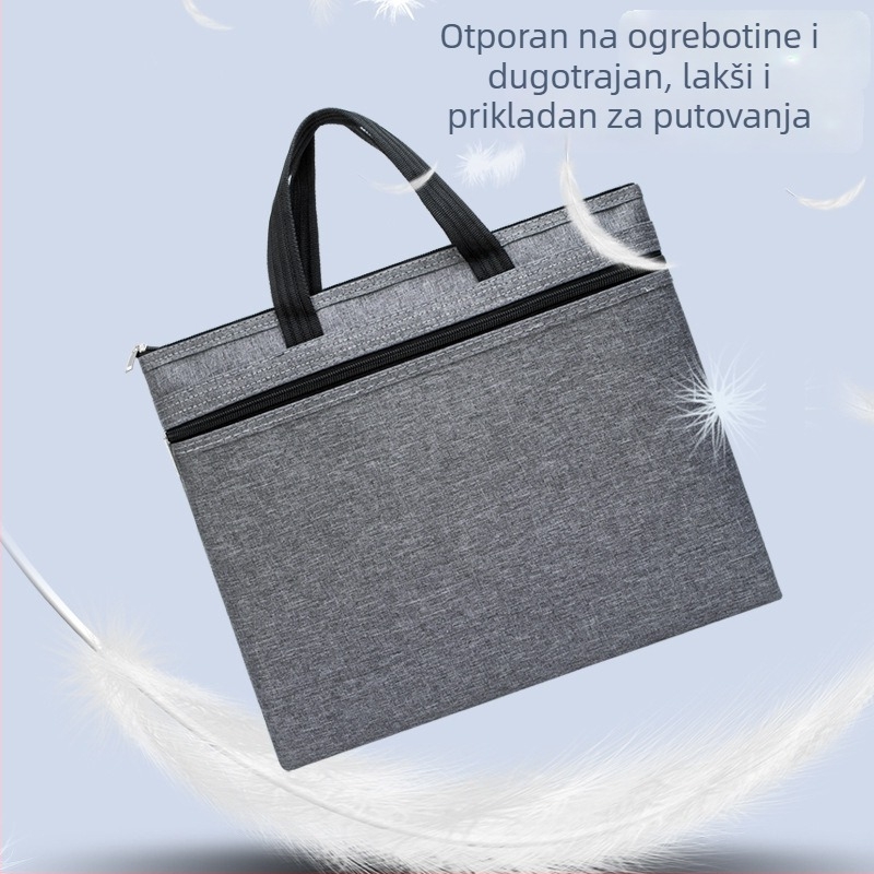 Torba za dokumente od Oxford tkanine sa zatvaračem – prijenosna poslovna torba, debljina 0,05, težina 0,3 kg