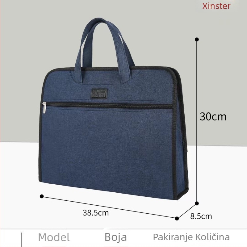 Xinster Višeslojna torba za dokumente velike kapacitete – Materijal: Oxford tkanina; Stil: zatvarač; Oblikovanje: četvrtastog oblika; Težina: 400 g