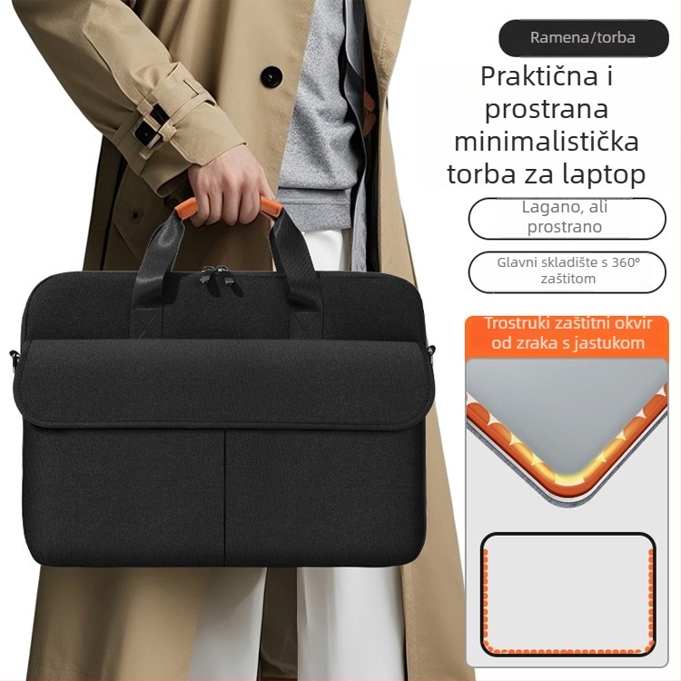Torba za laptop 16 inča, velika kapaciteta, poslovna torba, preko ramena za 14-inčni laptop