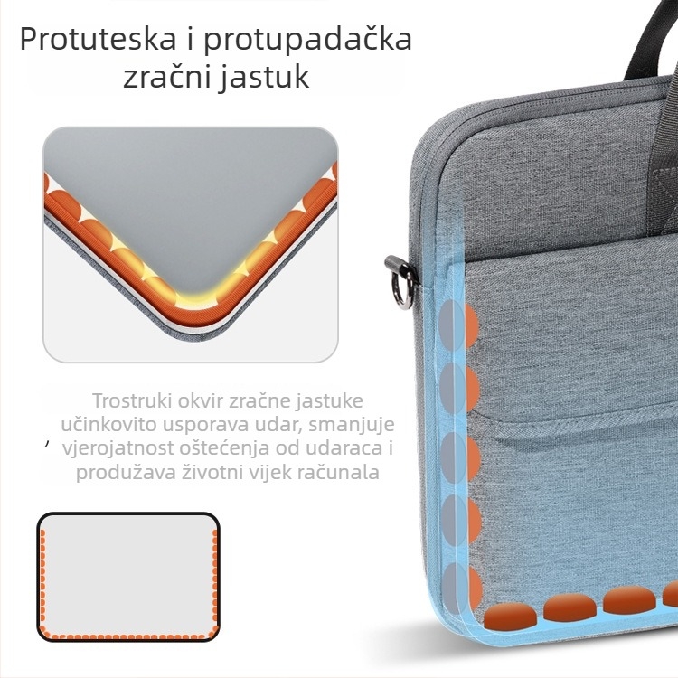 Torba za laptop 16 inča, velika kapaciteta, poslovna torba, preko ramena za 14-inčni laptop
