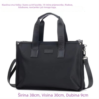 Muška crossbody torba za poslovna putovanja, tkanina, podstava poliester-pamuk, jesen 2024