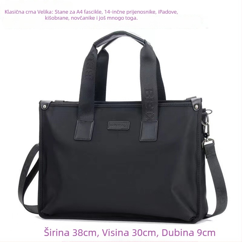 Muška crossbody torba za poslovna putovanja, tkanina, podstava poliester-pamuk, jesen 2024