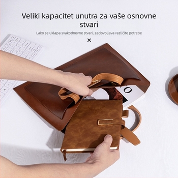 PU kožna A4 torba za dokumente - prijenosna poslovna torba s trodimenzionalnim dizajnom (Brand: Yicheng; Materijal: PU; Stil: Prijenosni; Oblik: Trodimenzionalni)
