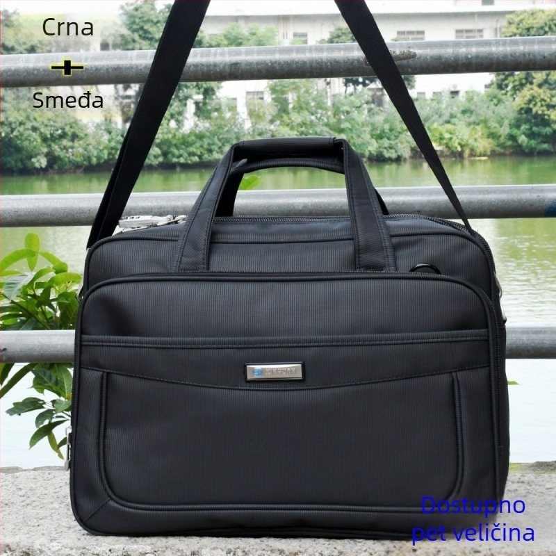 Muška torba za laptop 16 inča, velika kapaciteta, za poslovna putovanja, s crossbody remenom