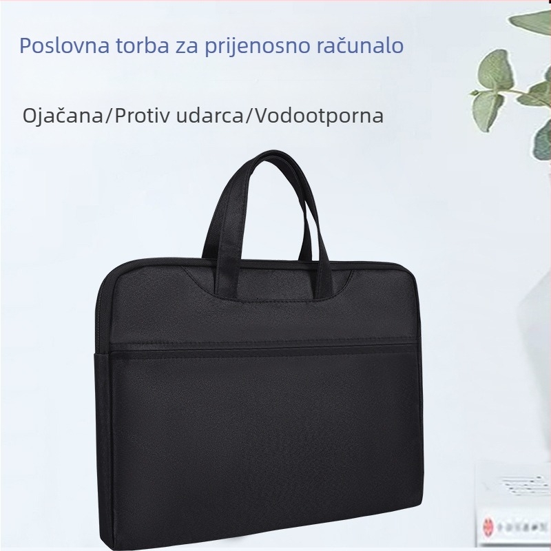Muška poslovna aktovka za dokumente - Rich 8, vodootporno Oxford platno, zip zatvarač, nagnuti dizajn (Rich 8; vodootporno Oxford platno; zip zatvarač; nagnuti dizajn)