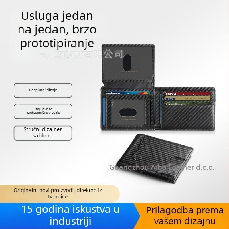 PU kožni RFID anti-magnetski kratki novčanik s velikim kapacitetom, zaštita od krađe i prijevare