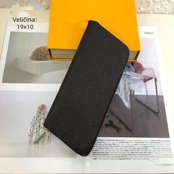 Dugački novčanik s lancem, sintetička koža, uzorak s slovima, marka 1234, ultralagano i otporno na habanje