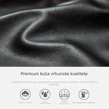 Muška kožna klutch torbica, urban minimalistički stil, koža prvog sloja, vodootporna