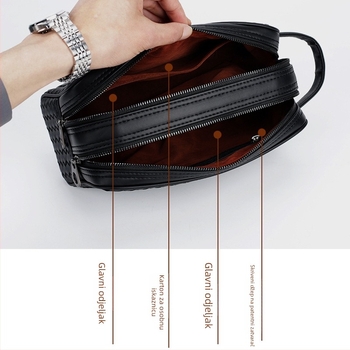 Muška clutch torba — materijal: super vlakna, Marka: Ruibli, podstava: tkanina baršun, funkcija: smanjuje teret