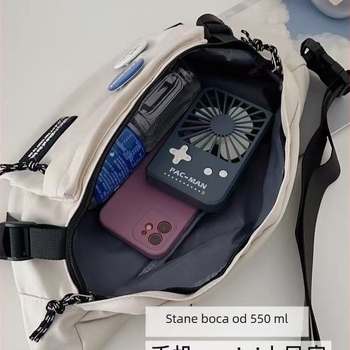 Muška crossbody torba za prsa, Harajuku ulični stil, za jedno rame, svestrana sportska torba
