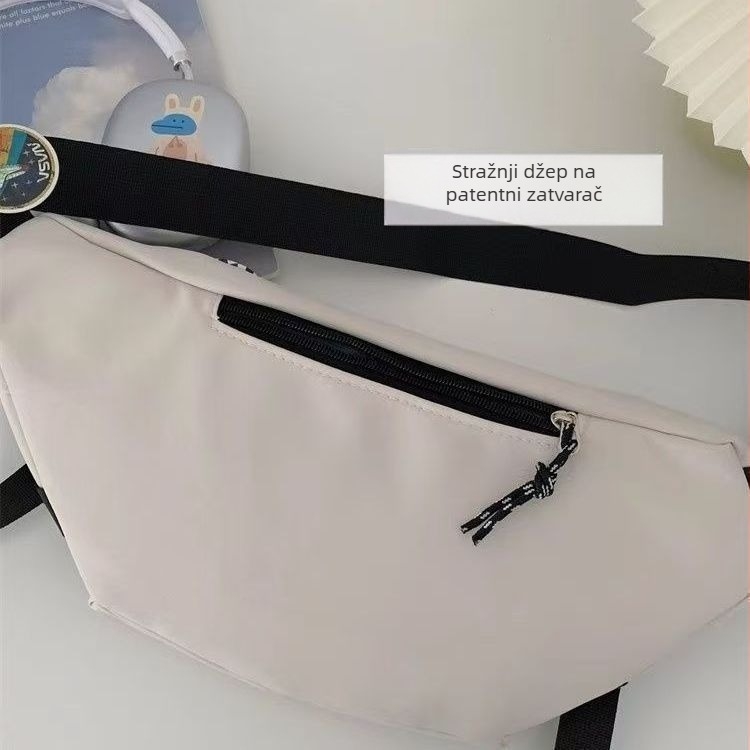 Muška crossbody torba za prsa, Harajuku ulični stil, za jedno rame, svestrana sportska torba
