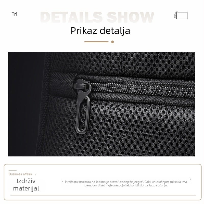 Muška crossbody torba – gradski stil, Oxford platno, vodootporna, ultralaka, džep za 8-inčni prijenosnik, za slobodno vrijeme