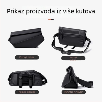 Muška crossbody torba od Oxford tkanine, vodootporna, casual stil, podstava od poliestera