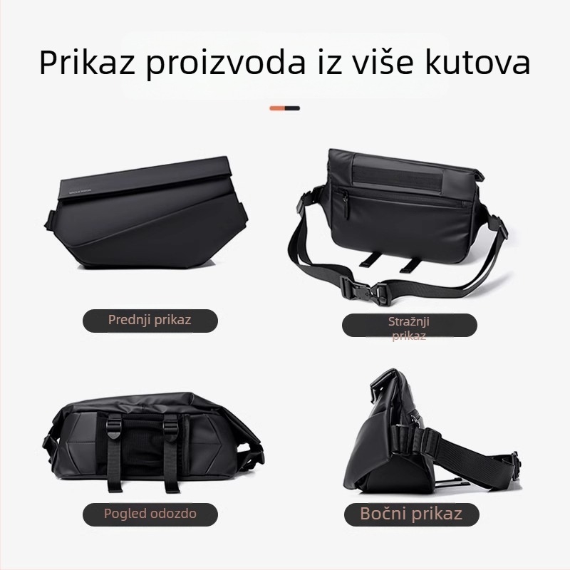 Muška crossbody torba od Oxford tkanine, vodootporna, casual stil, podstava od poliestera