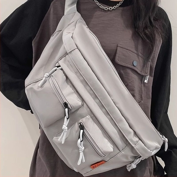 Muška crossbody torba — velika kapaciteta, funkcionalna za sport i vožnju biciklom; najlon, podstava poliester; unisex stil; proljeće 2025