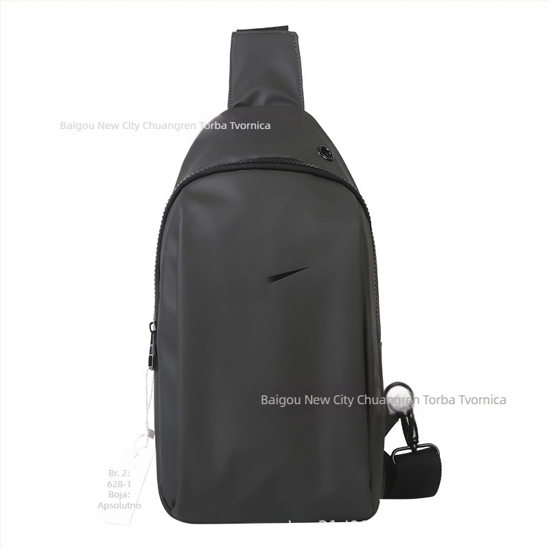 Muška chest bag uličnog stila, Oxford tkanina, vodootporna, podstavljena poliesterom, uzorak slova