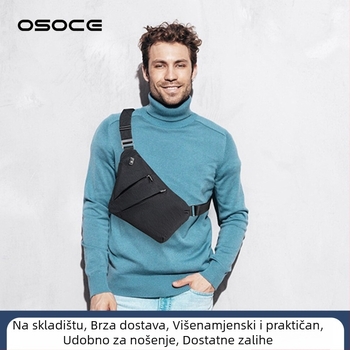 OSOCE Muška crossbody torba Generation B13, Street Trend stil, poliester, prozračna i ultra lagana, za slobodno vrijeme putovanja