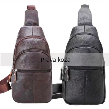 Muška crossbody torba od poliestera, kožna podstava, proljeće 2025, za rekreacijska putovanja
