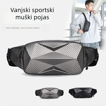 Muška torba za pojas s tvrdim kućištem, vodootporna, crossbody remen, Oxford platno, pogodno za 14-inčni prijenosnik