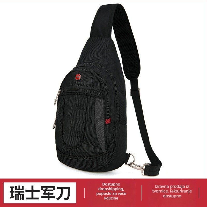 Muška prsna torba, Oxford tkanina, otporna na habanje, jednofarbná, podstava od poliestera, unisex stil, za muškarce, zimsko izdanje 2021