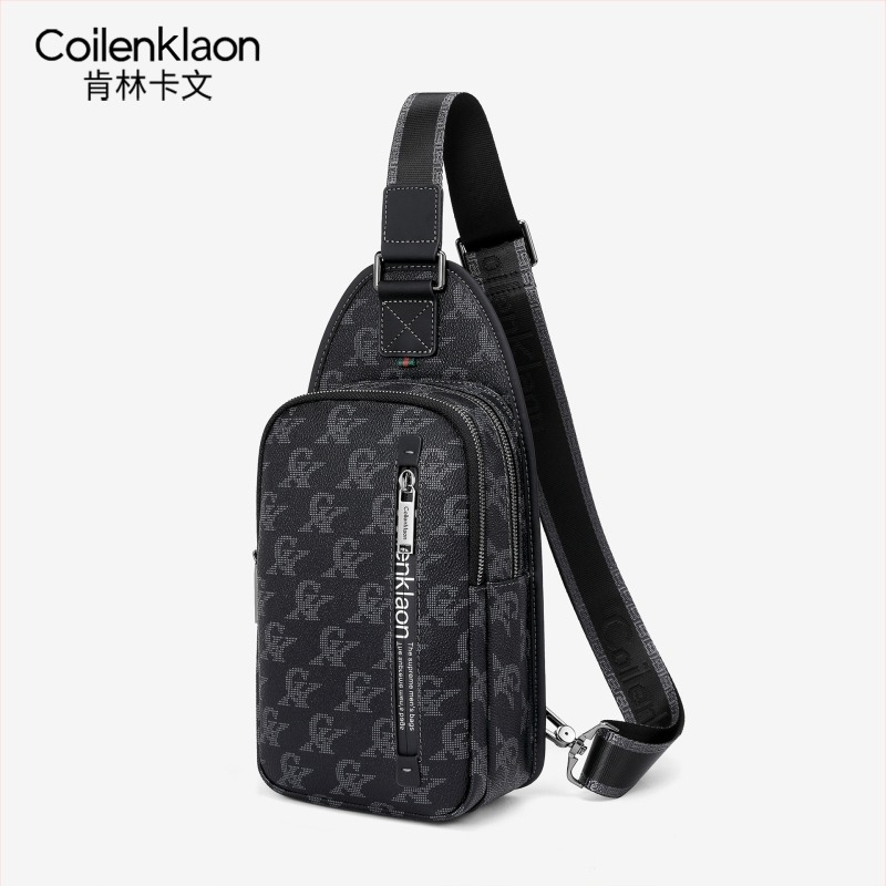 Muška torbica za prsa - street fashion, PVC materijal, Coilenklaon marka, crossbody dizajn, za slobodno vrijeme putovanja