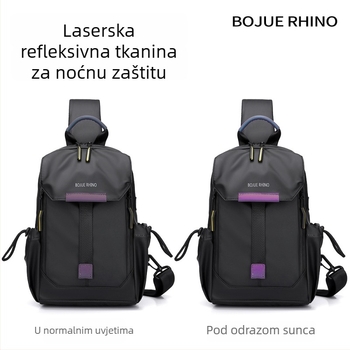 Muška torba za prsa – najlon, vodootporna, izuzetno lagana, prozračna, veliki kapacitet