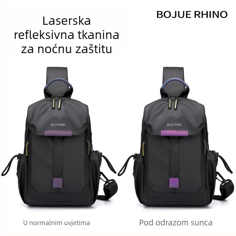 Muška torba za prsa – najlon, vodootporna, izuzetno lagana, prozračna, veliki kapacitet