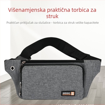 Muška prsna torbica, Oxford platno, vodootporna i otporna na habanje, podstava od poliestera, za svakodnevnu upotrebu