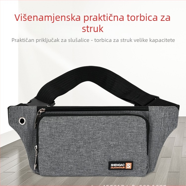 Muška prsna torbica, Oxford platno, vodootporna i otporna na habanje, podstava od poliestera, za svakodnevnu upotrebu