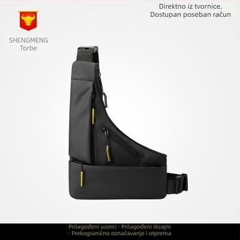 Muška torbica za struk s tvrdim kućištem, gradski jednostavan stil, crossbody za putovanja i telefon