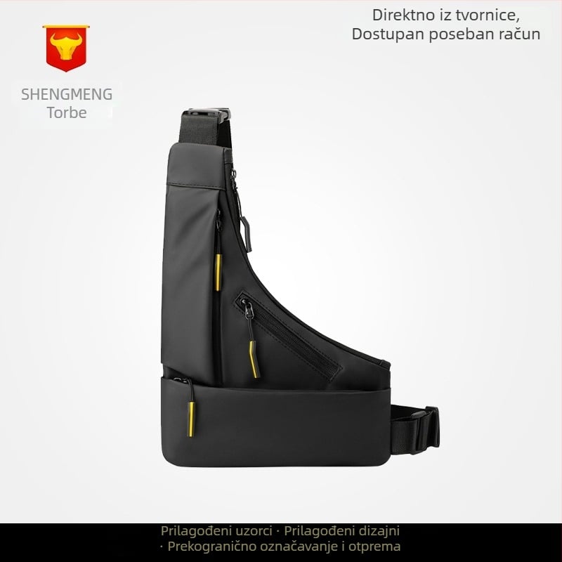 Muška torbica za struk s tvrdim kućištem, gradski jednostavan stil, crossbody za putovanja i telefon