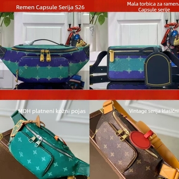 Muška crossbody torba, prava koža, gradski stil, laminirana džepna sa zipom, podstava od teleće kože