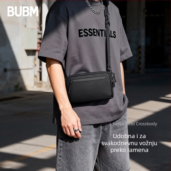 Bubm Muška crossbody torba – Casual stil, Materijal: 1050D Cordura Invista Ballistic Nylon, Vodootporna i otporna na habanje, Unutarnja podstava: Oxford tkanina s uzorkom nogometa