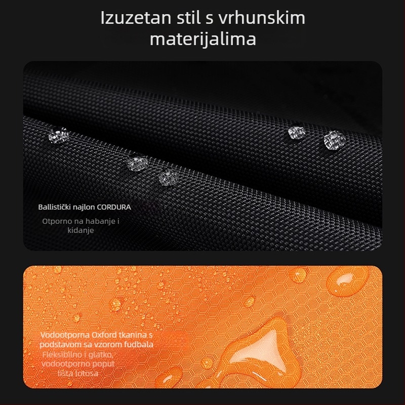 Bubm Muška crossbody torba – Casual stil, Materijal: 1050D Cordura Invista Ballistic Nylon, Vodootporna i otporna na habanje, Unutarnja podstava: Oxford tkanina s uzorkom nogometa