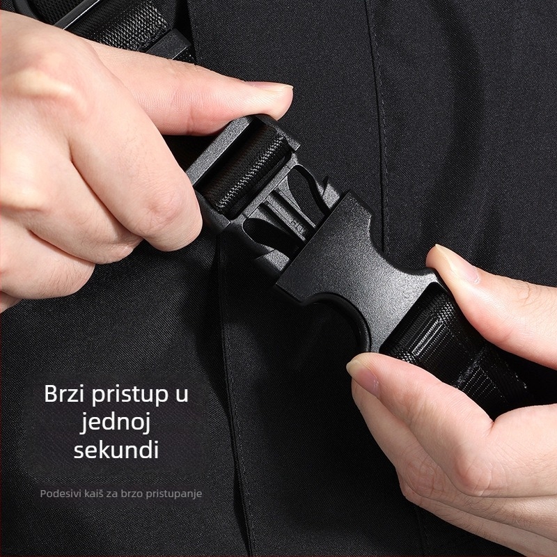 Bubm Muška crossbody torba – Casual stil, Materijal: 1050D Cordura Invista Ballistic Nylon, Vodootporna i otporna na habanje, Unutarnja podstava: Oxford tkanina s uzorkom nogometa